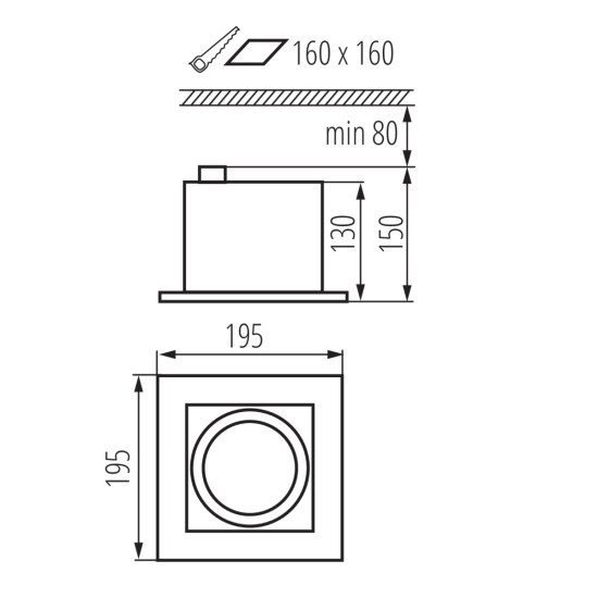 Осветително тяло MATEO ES DLP-150-W